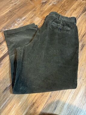 LL Bean Men's 40 x 29 Brown Corduroy Pants Slacks Trousers